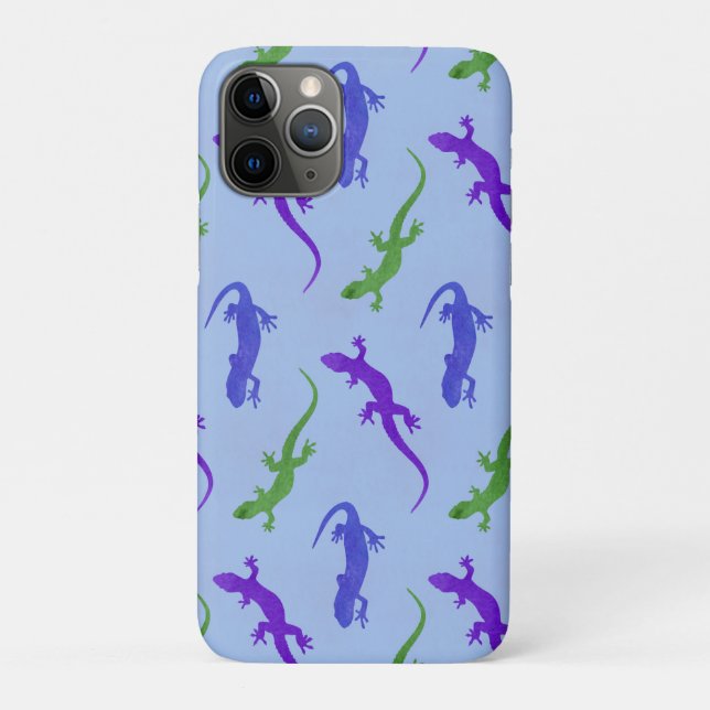 Salamanders in Blue, Green, and Purple Case-Mate iPhone Case (Back)