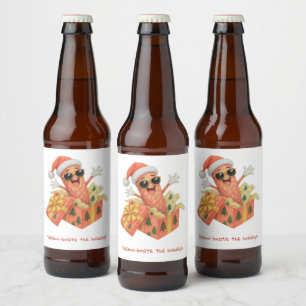 salami-brate the holidays! beer bottle label