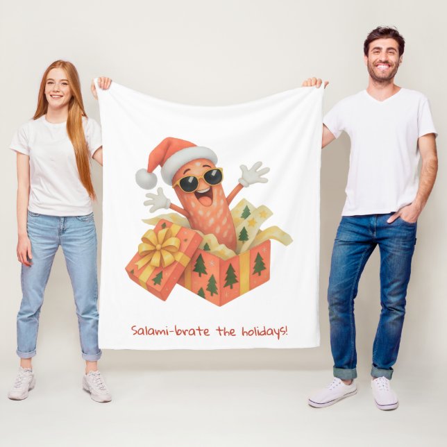 salami-brate the holidays! fleece blanket (In Situ)
