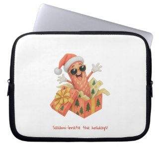 salami-brate the holidays! laptop sleeve
