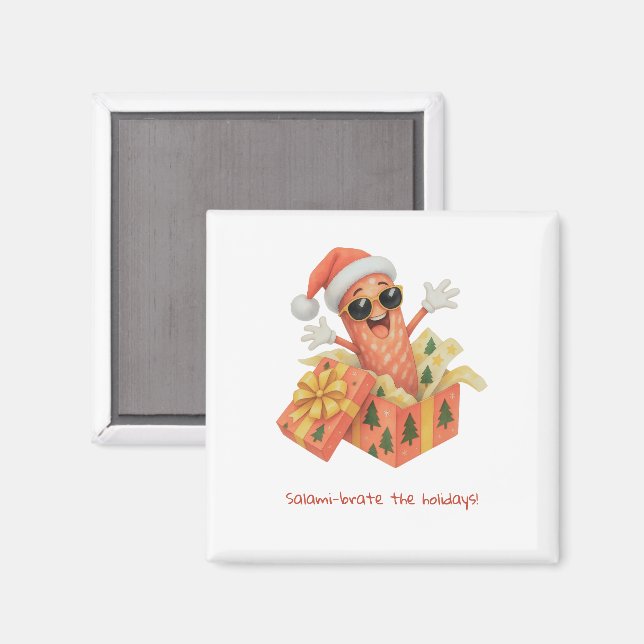 salami-brate the holidays! magnet (Front/Back)