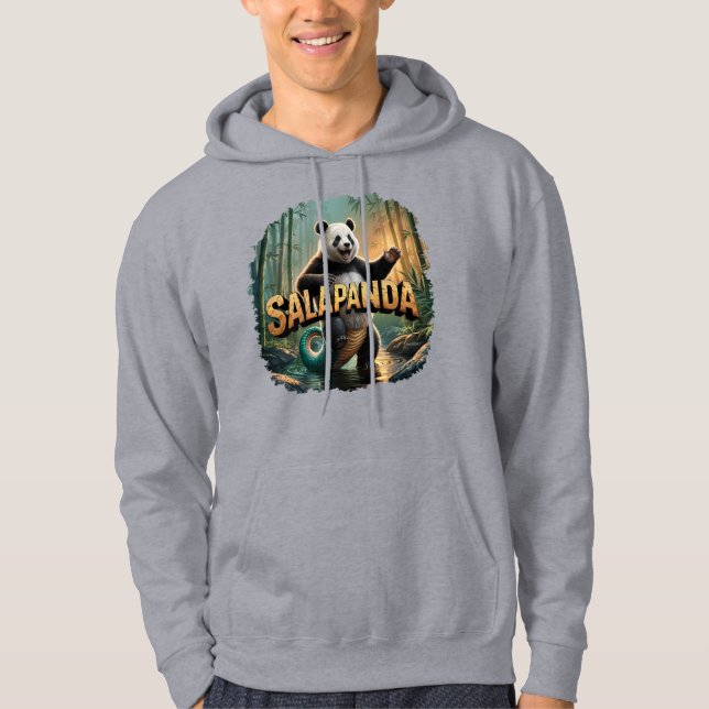 Salapanda Illustration – Salamander Panda Funny Hoodie (Front)