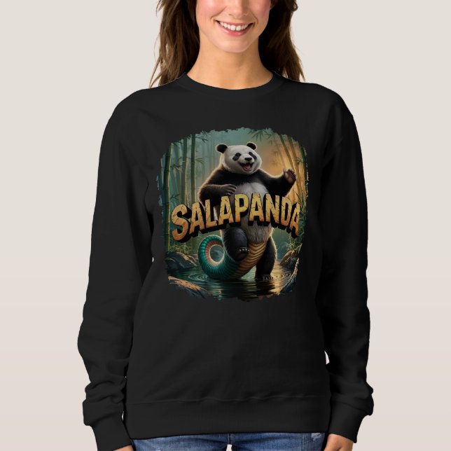 Salapanda Illustration – Salamander Panda Funny Sweatshirt (Front)