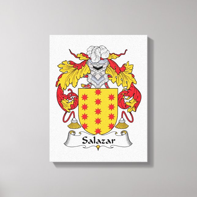 Salazar Family Crest Canvas Print (Front)