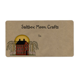 Salbox Moon Rustique Étiquette d'expédition