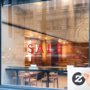 SALE 40" Basic Red In-store Business Ads Window Cling