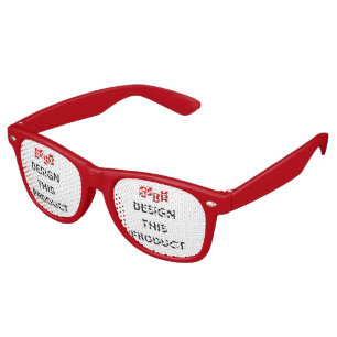 SALE! Adult Retro Party Shades - Red - Custom 