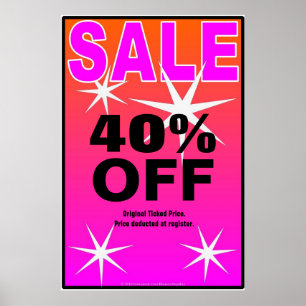 SALE Business Sign/poster template Poster
