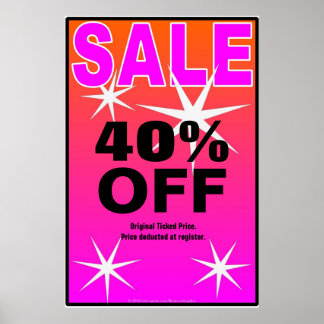 SALE Business Sign/poster template Poster