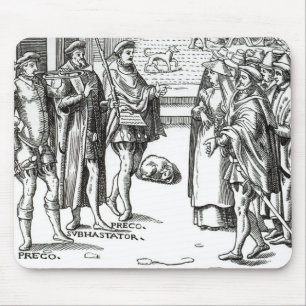 Sale by Town Crier, after a woodcut in 'Praxis Rer Mouse Pad