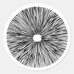 Sale champignon classique rond autocollant