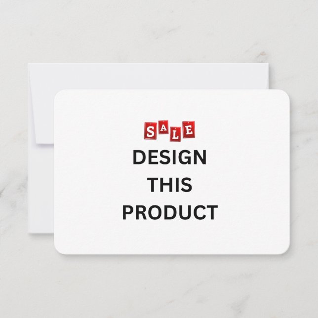 SALE! Invitation - 3.5" x 5" - Custom - Rounded (Front)