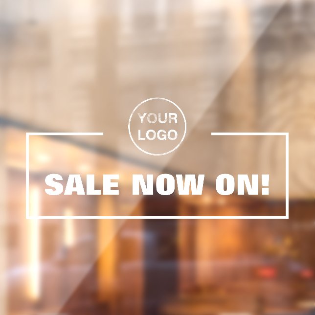 Sale Now On and Business Logo Window Cling (Sheet 2)
