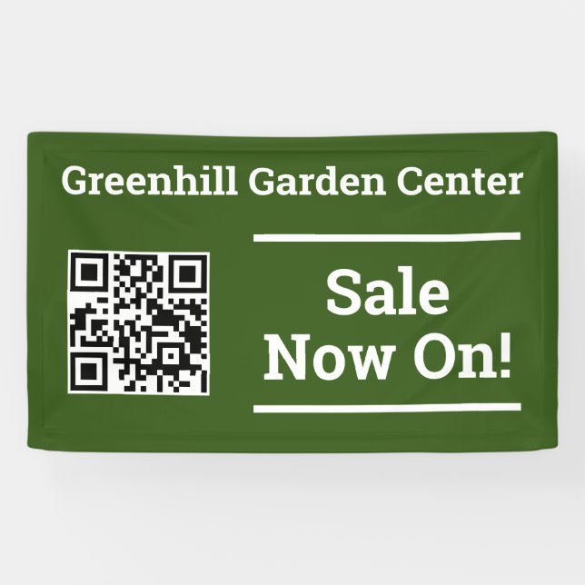 Sale Now On with QR Code Banner (Horizontal)