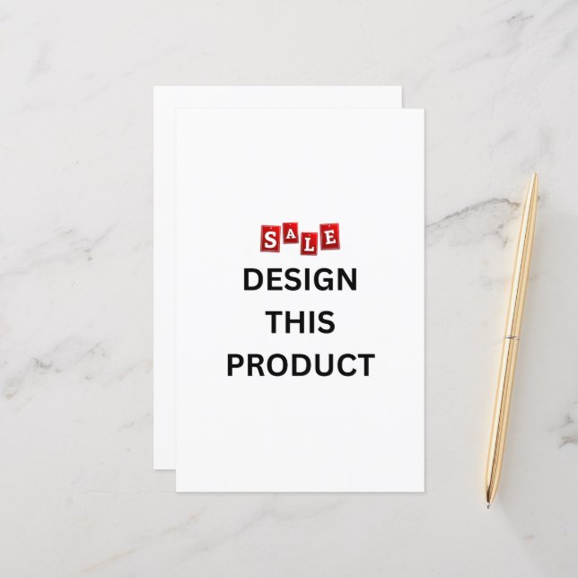 SALE! Paper Sheet - 5.5" x 8.5" - Custom (Front/Back In Situ)