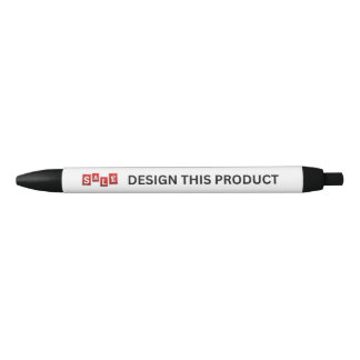 SALE! Pen - Blue ink - Custom - Black - Set of 2