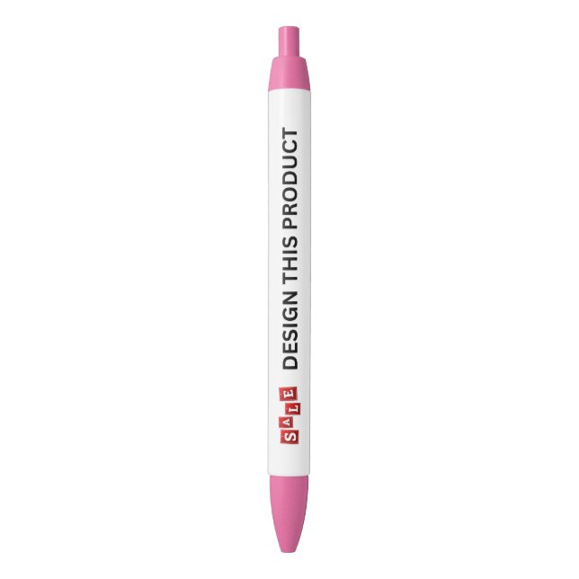 SALE! Pen - Red ink - Custom - Pink - Set of 2 (Front Vertical)