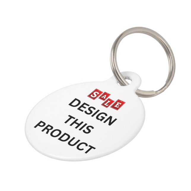 SALE! Pet Tag - Large Round - Custom (Side)