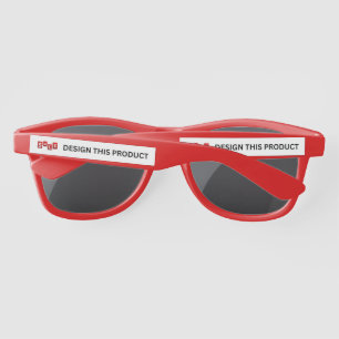 SALE! Plastic Sunglasses - Red - Custom
