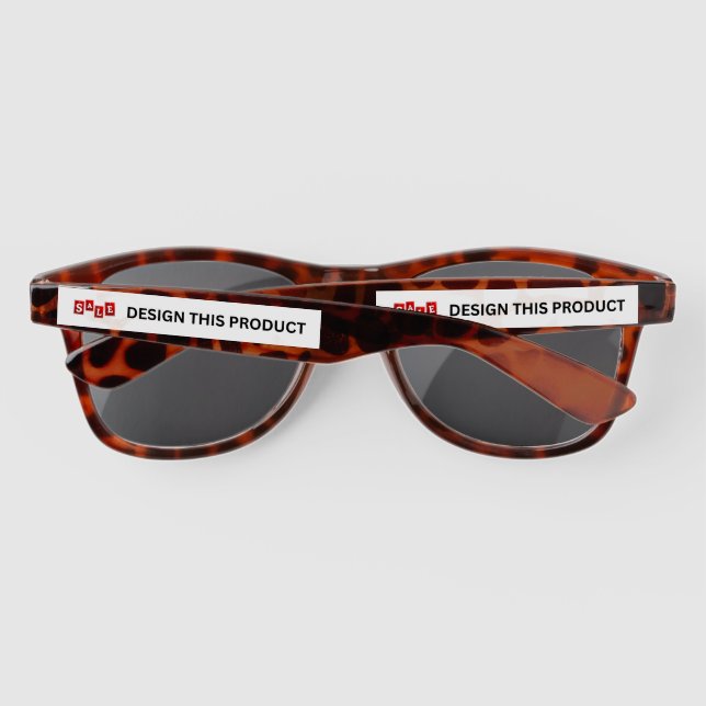 SALE! Plastic Sunglasses - Tortoise Shell - Custom (Back)