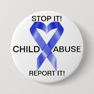 SALE! Prevent Child Abuse 3 Inch Round Button