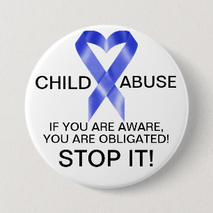 SALE! Prevent Child Abuse 3 Inch Round Button