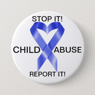 SALE! Prevent Child Abuse 3 Inch Round Button
