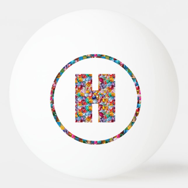 SALE PRICE ALPHABET ART HHH H HH 3* Ping Pong Ball (Back)