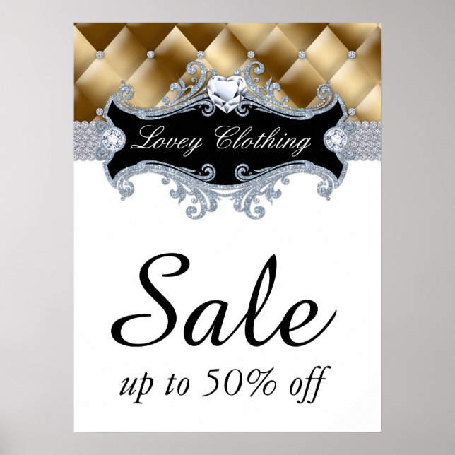 Sale Retail Fashion Jewellery Poster tufted satin (Front)
