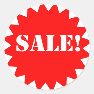 Sale round stickers