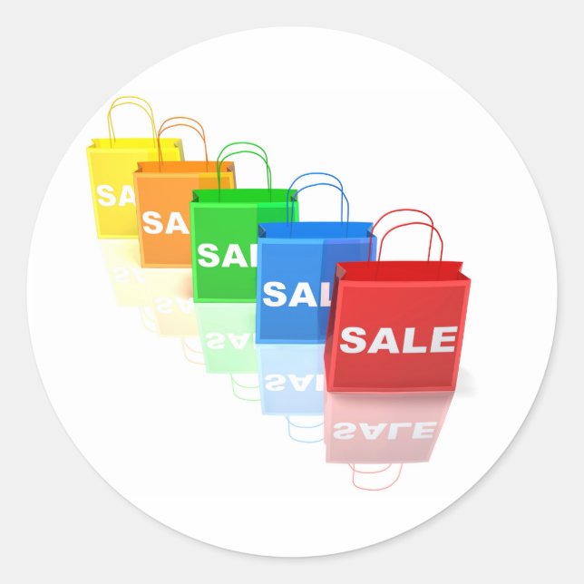 Sale Shopping Bags Stickers (Front)