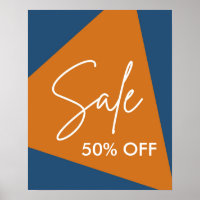 Sale Sign, Editable Boutique Sale Sign, Blue