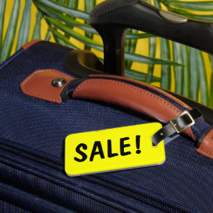 Sale sign luggage tag for bag and suitcase