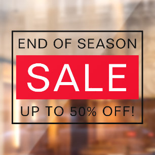 Sale sign white red