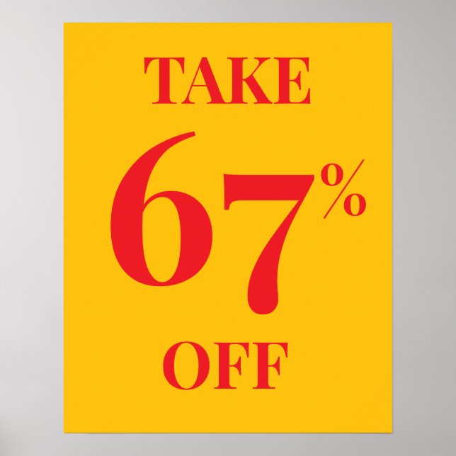 Sale Sign with Customizable Discount Rate (Front)