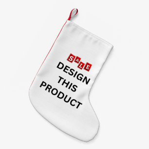 SALE! Stocking Small - Faux Linen - Red Back