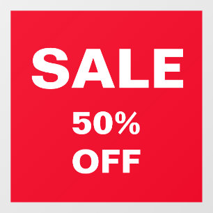 Sale tags for festive offers window cling