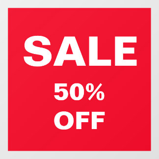 Sale tags for festive offers window cling