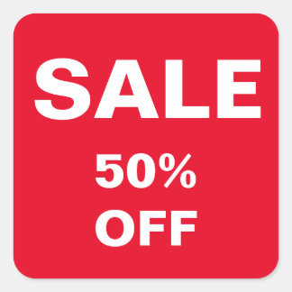 Sale tags for festive offers window cling