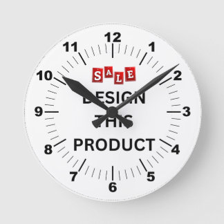 SALE! Wall Clock, 8" Round Acrylic Clock