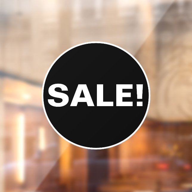 Sale Window Sign for Business - Yellow Circle (Sheet 2)