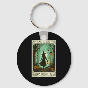 Salem 1692 Halloween Witch They Missed One Tarot C Keychain