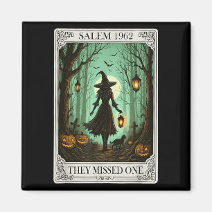 Salem 1692 Halloween Witch They Missed One Tarot C Magnet