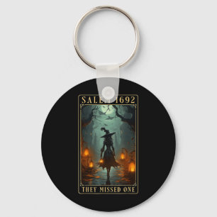Salem 1692 They Missed One Halloween Witch Keychain