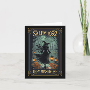 Salem 1692 They Missed One Halloween Witch Tarot C Card