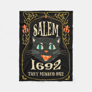 Salem 1692 They Missed One Witch Halloween  Fleece Blanket