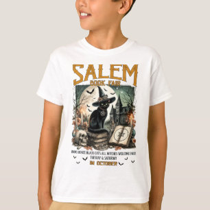 Salem Book Fair Funny Bookish Halloween Spooky Rea T-Shirt