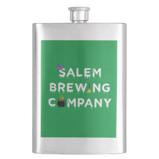 Salem Brewing Company White  Hip Flask
