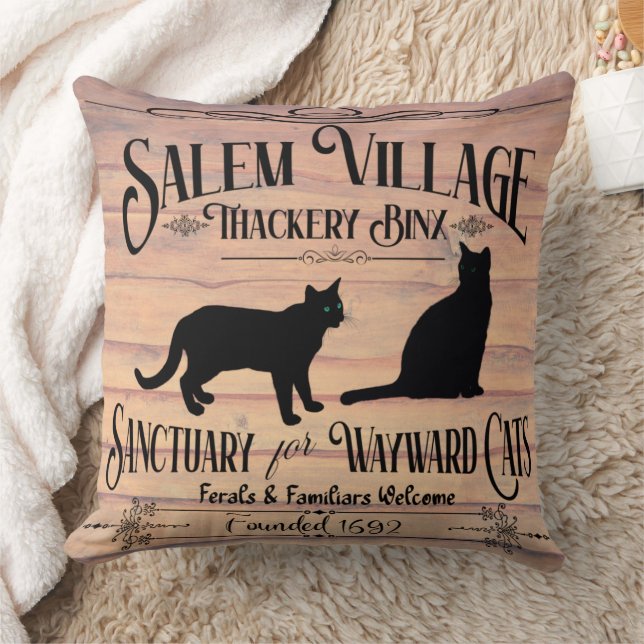 Salem Cat Sanctuaire Jeu Oreiller (Couverture)