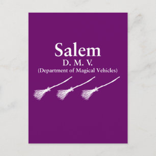 Salem Department of Magical Vehicles Postcard